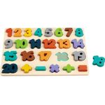 Phoohi PH07J012 Puzzle incastru din lemn cu numere de la 1 la 20 fotografia produsului View 2 S