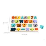 Phoohi PH07J012 Puzzle incastru din lemn cu numere de la 1 la 20 fotografia produsului