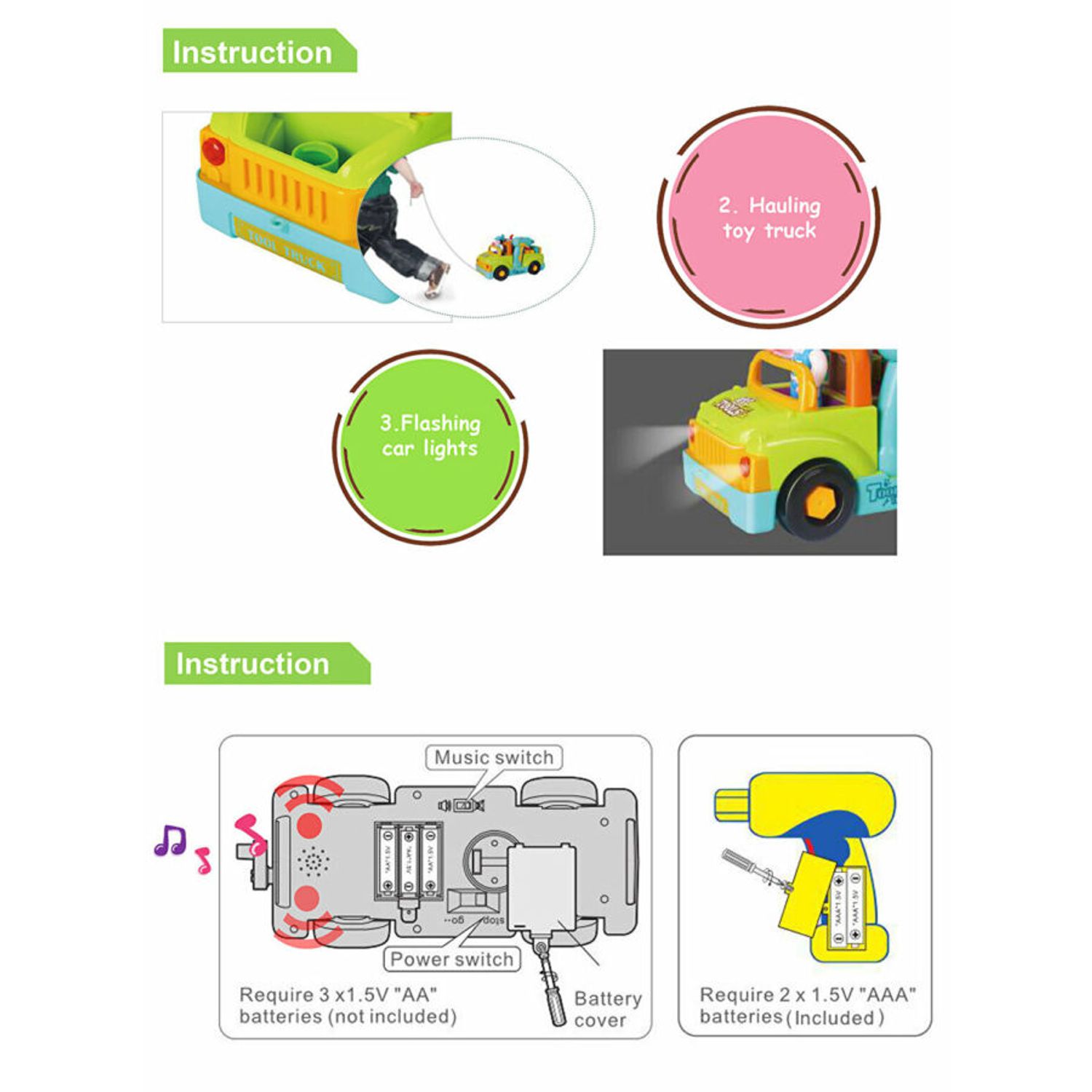 Hola 6109 Camionul cu scule, lumini si sunete fotografia produsului View 3 L
