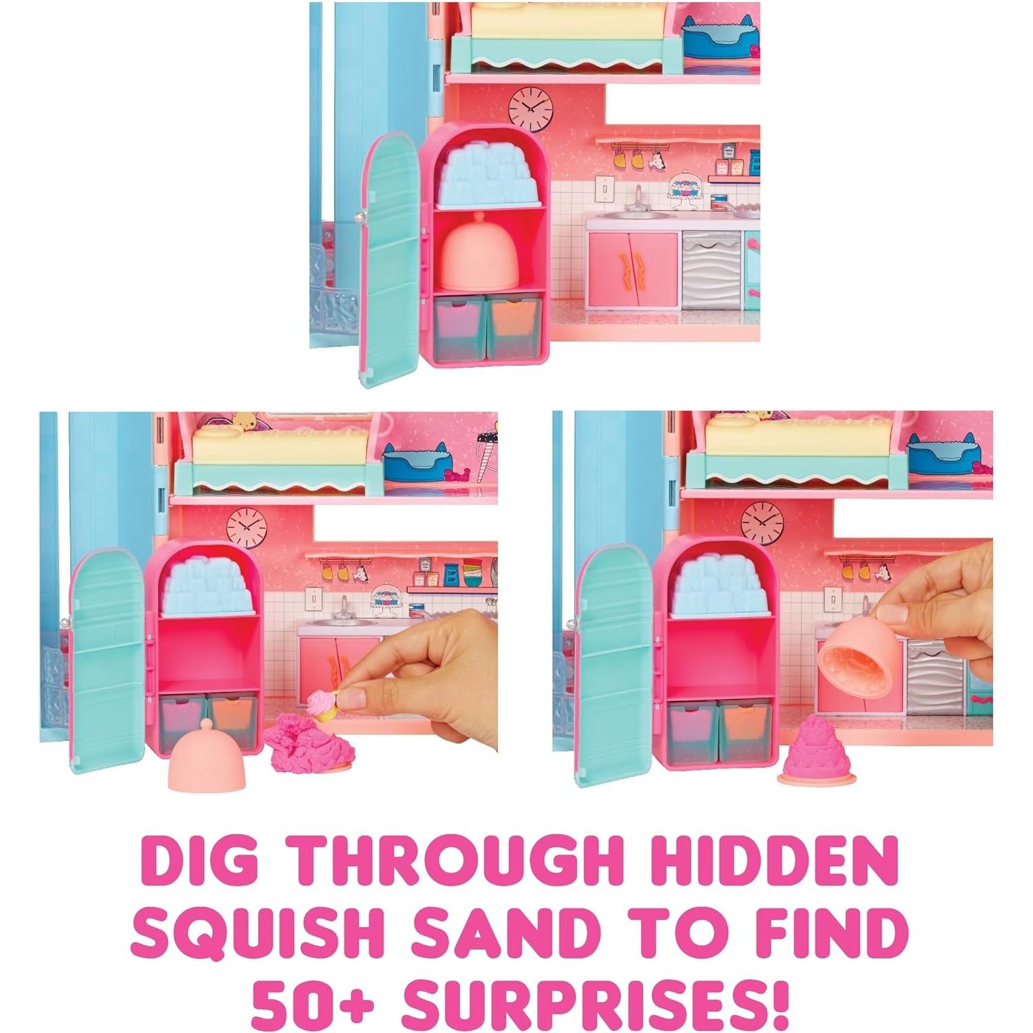 Casuta L.O.L. Surprise! Squish Sand Magic House with Tot- Playset, 593218EUC fotografia produsului View 4 L