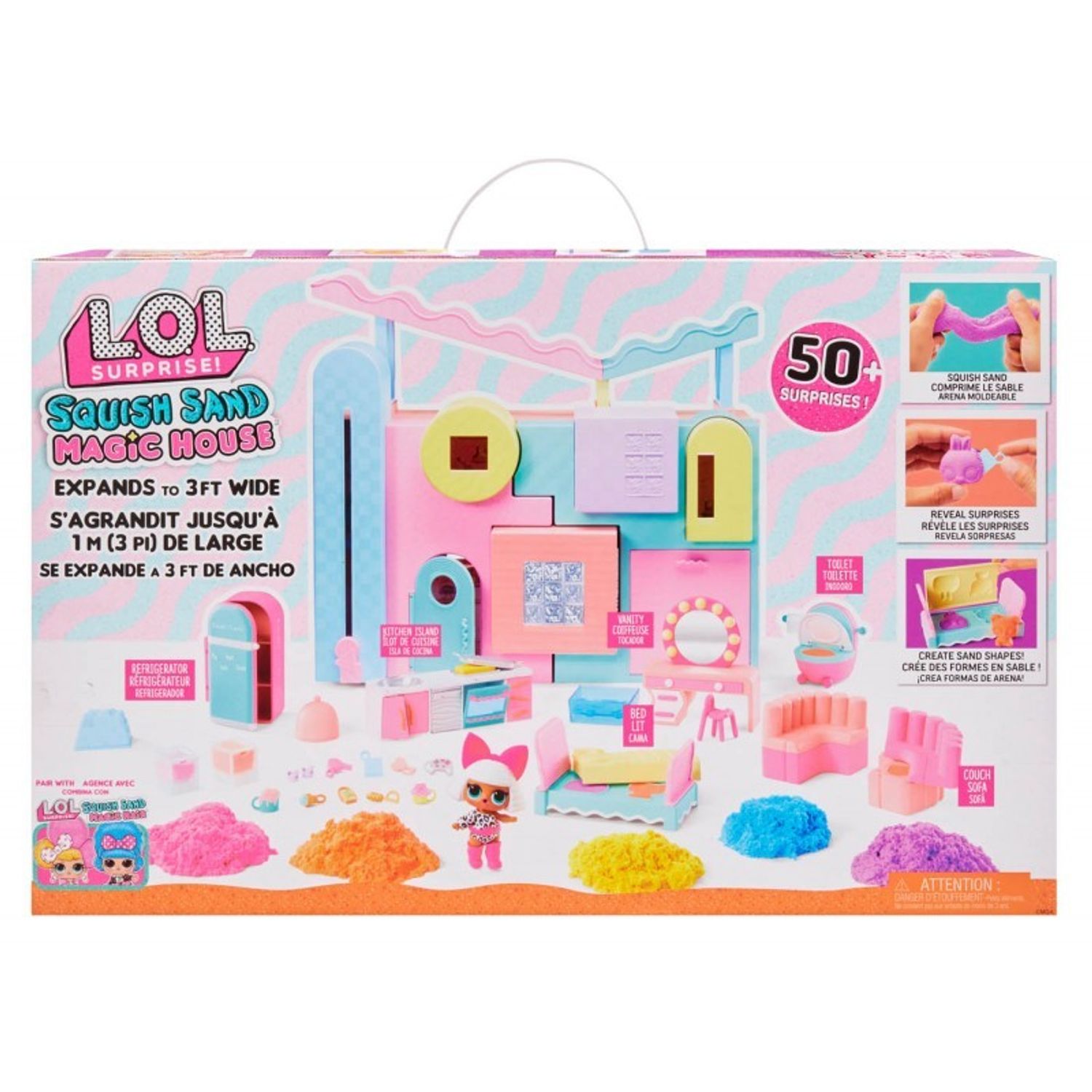 Casuta L.O.L. Surprise! Squish Sand Magic House with Tot- Playset, 593218EUC fotografia produsului View 7 L