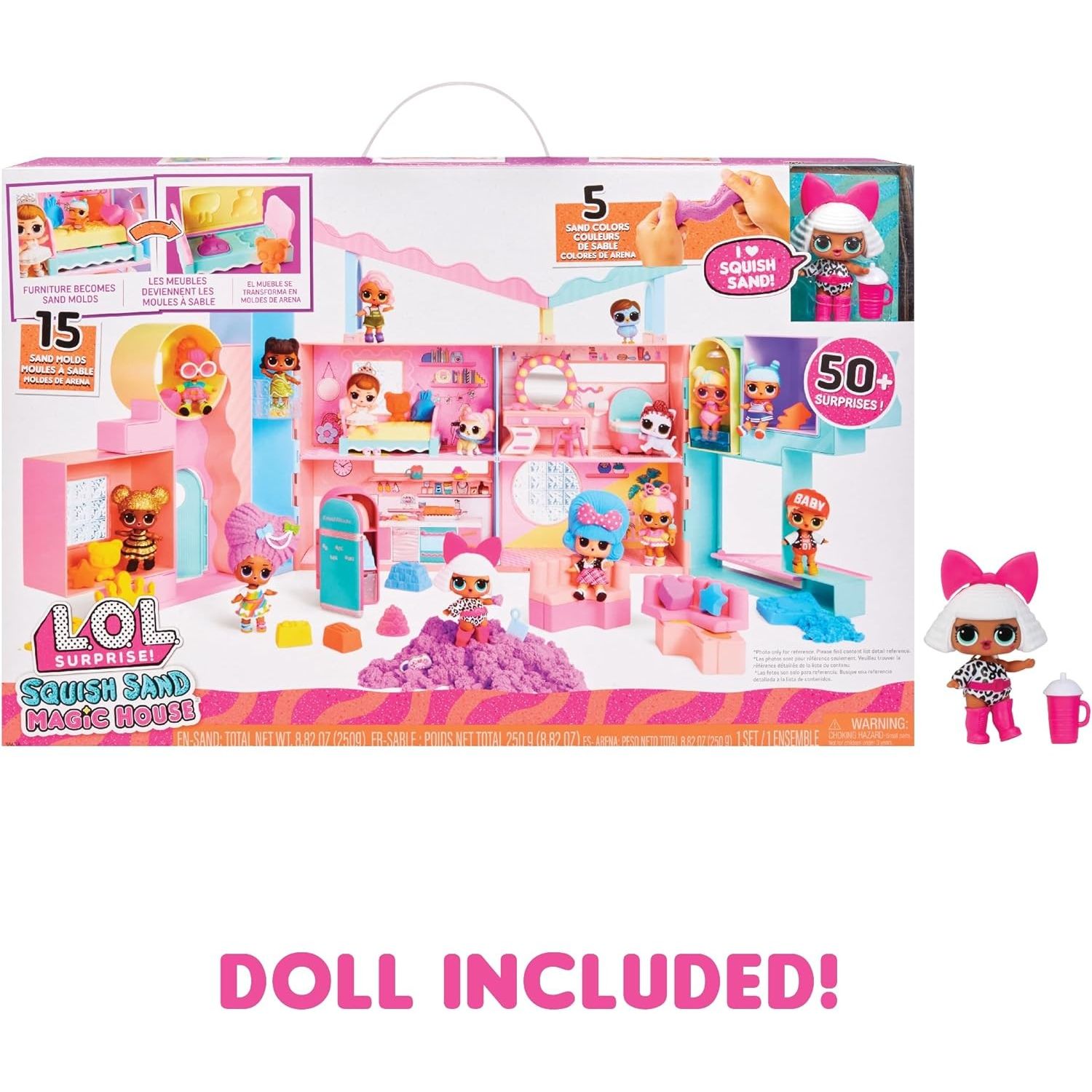 Casuta L.O.L. Surprise! Squish Sand Magic House with Tot- Playset, 593218EUC fotografia produsului View 2 L