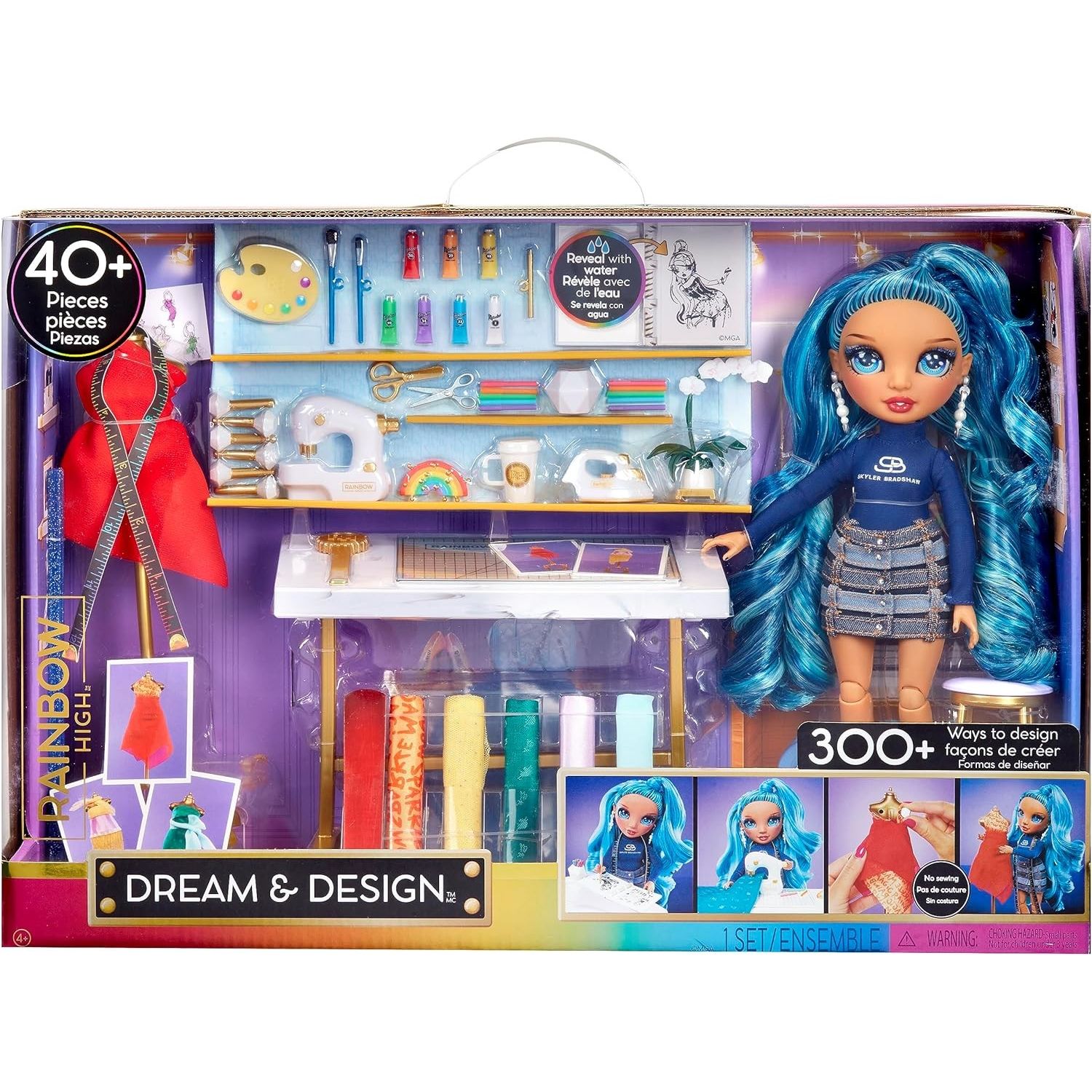 Rainbow High Dream & Design Fashion Studio Playset. Fashion Designer Playset with Exclusive Blue Skyler fotografia produsului