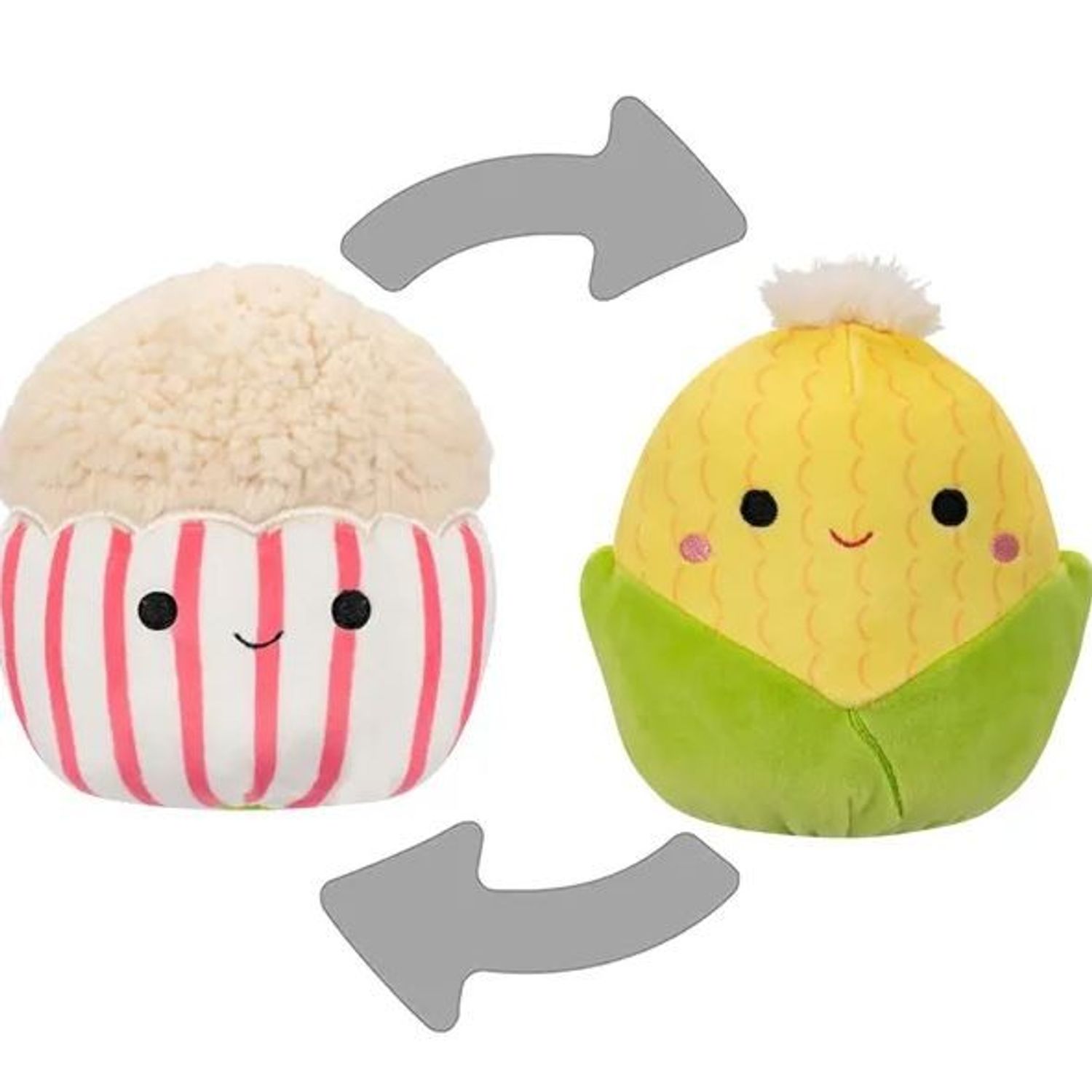 Squishmallows Flip-a-mallow 2in1 Popcorn / Porumb, Conrad /Arnel , 13 cm fotografia produsului View 2 L