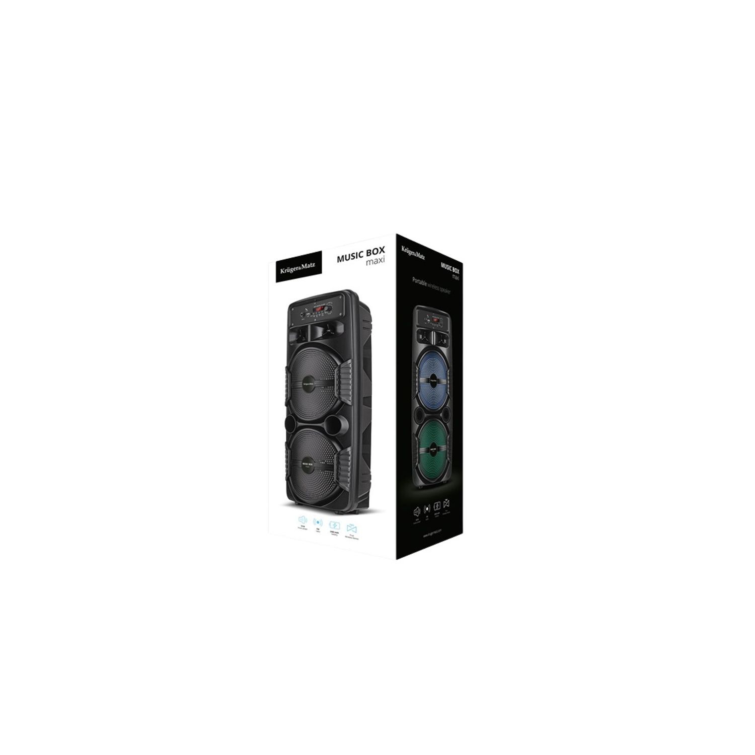 Boxa  Portabila, Conectivitate Bluetooth, USB, Aux, Telecomanda, Kruger&Matz fotografia produsului View 3 L