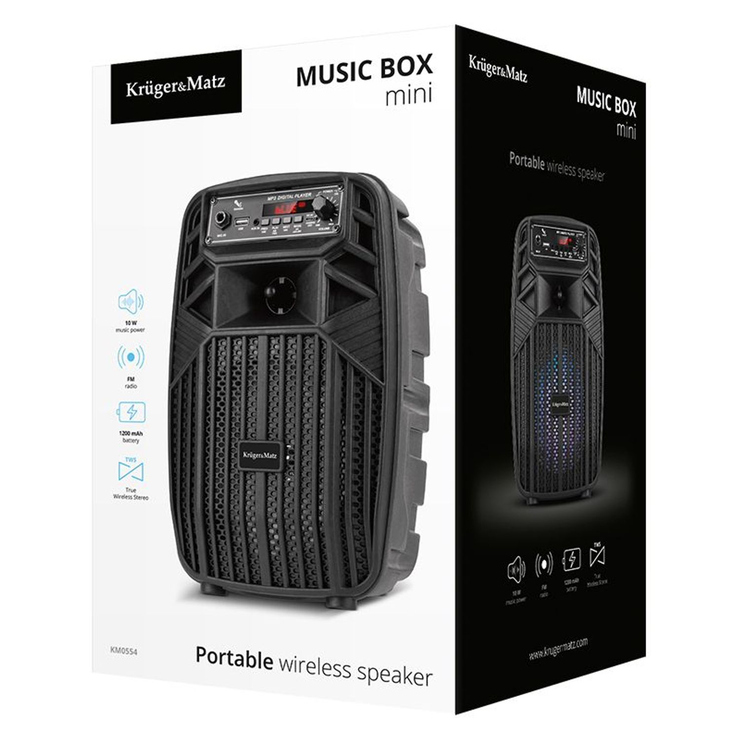 Boxa Bluetooth Portabila Music Box Mini, Kruger&Matz fotografia produsului View 6 L