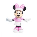 Figurina Disney Junior Minnie Mouse Alb-roz, 15cm fotografia produsului