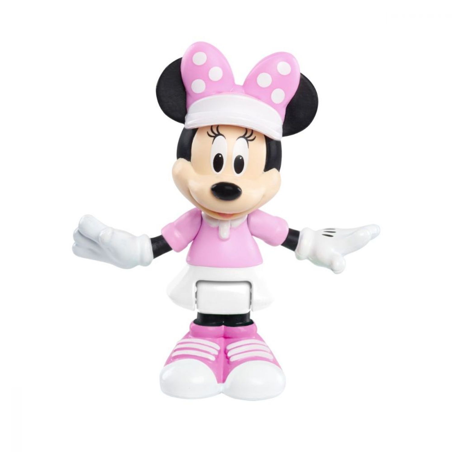 Figurina Disney Junior Minnie Mouse Alb-roz, 15cm fotografia produsului