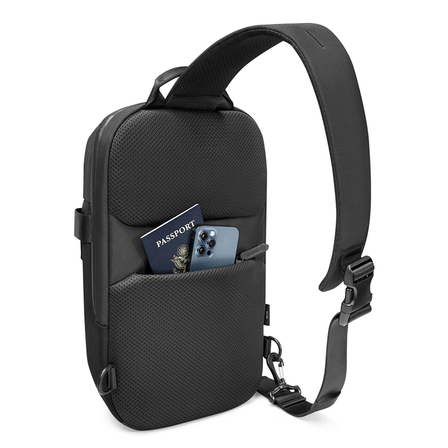 Rucsac tableta 14", impermeabil, Tomtoc T24S1K1, 9 litri, Negru fotografia produsului View 3 L