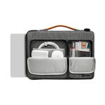 Geanta laptop business Tomtoc A42F2G3, cu curea de umar si buzunar mic pentru carduri, 16", Gri fotografia produsului View 2 S
