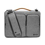 Geanta laptop business Tomtoc A42F2G3, cu curea de umar si buzunar mic pentru carduri, 16", Gri fotografia produsului