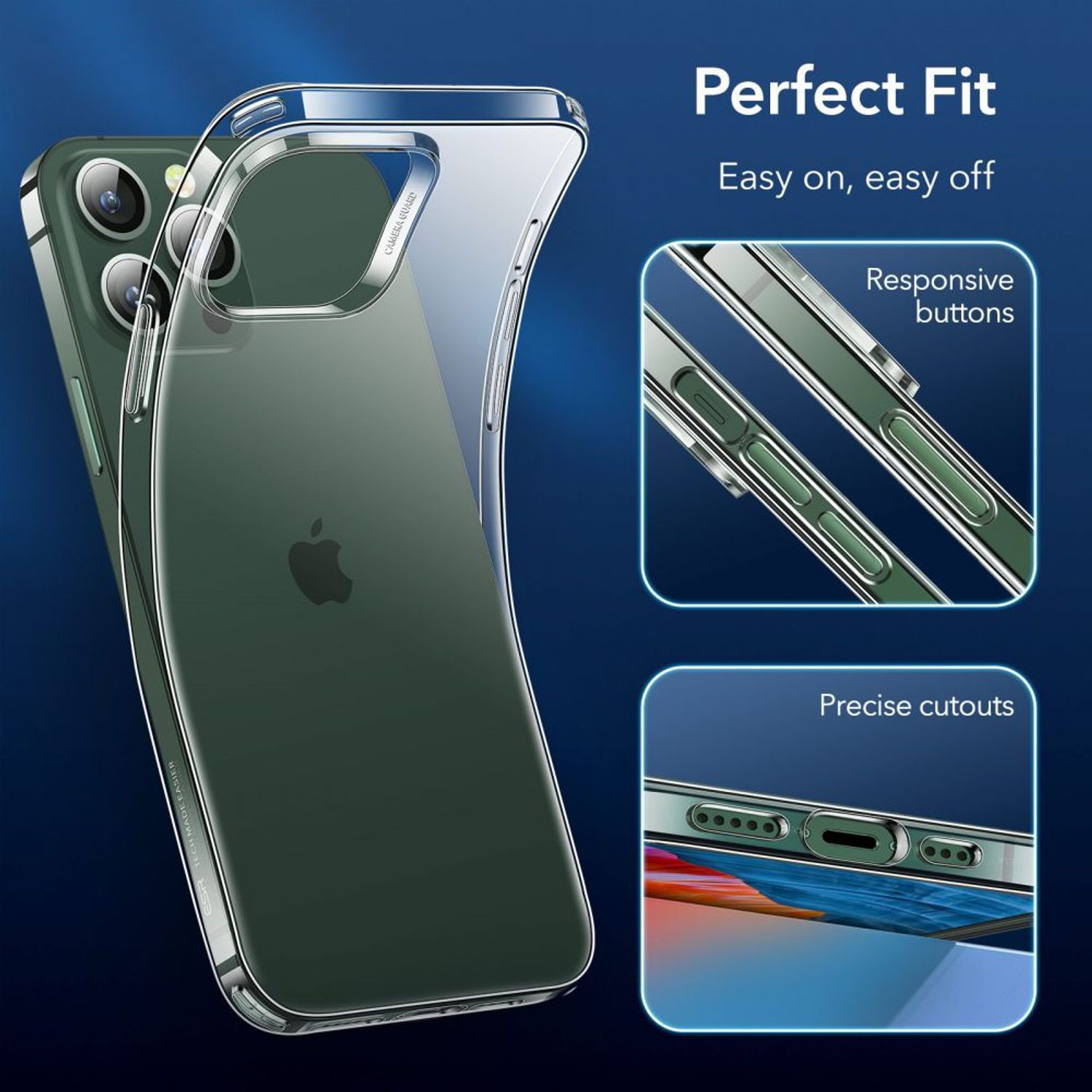 Husa de protectie telefon ESR, Project Zero compatibila cu Apple iPhone 13 Pro Max, Transparent fotografia produsului View 3 L