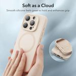 Husa de protectie telefon ESR, Cloud Soft HaloLock, compatibila cu Apple iPhone 15 Pro Max, Crem fotografia produsului View 2 S