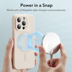 Husa de protectie telefon ESR, Cloud Soft HaloLock, compatibila cu Apple iPhone 15 Pro Max, Crem fotografia produsului View 4 S