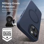 Husa de protectie telefon ESR, Cloud Soft HaloLock, compatibila cu Apple iPhone 15 Plus, Albastru fotografia produsului View 2 S
