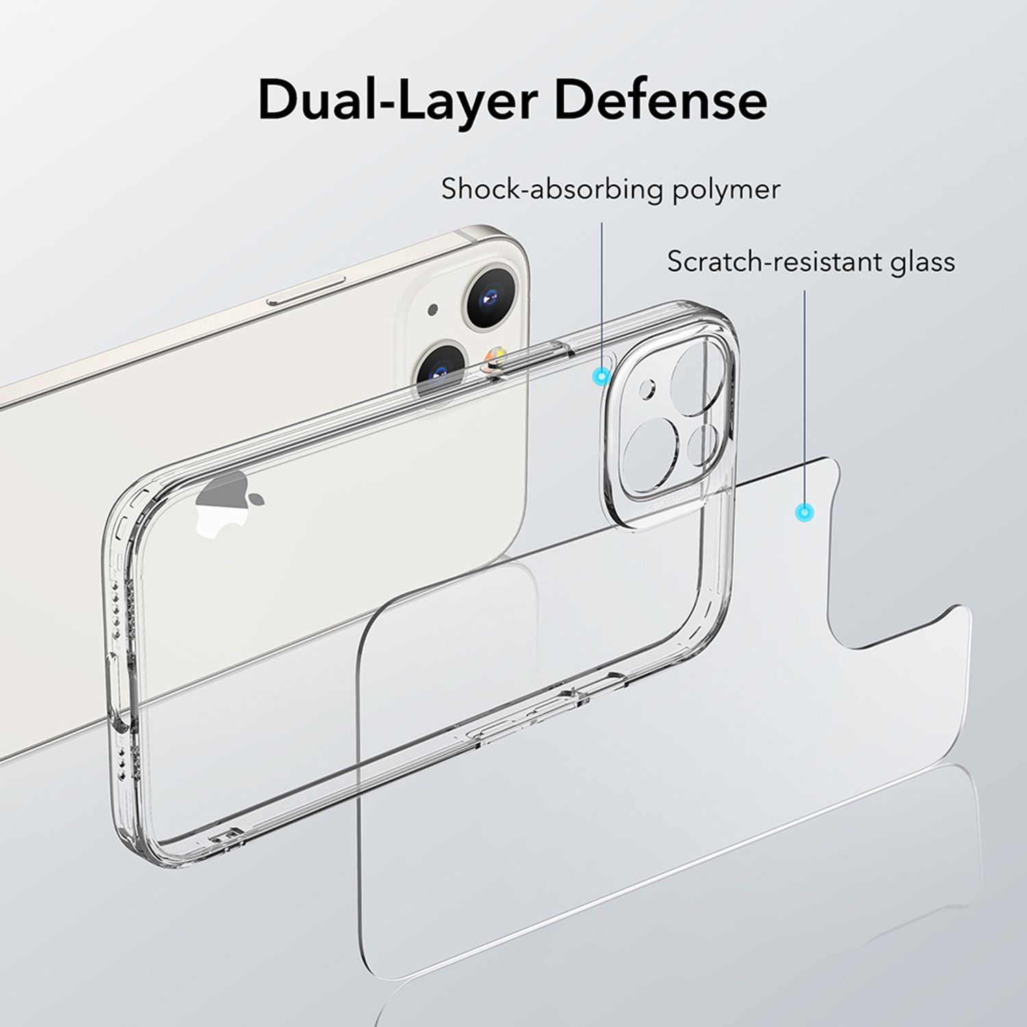 Husa de protectie telefon ESR, Ice Shield, compatibila cu Apple iPhone 13 mini, Transparent fotografia produsului View 4 L