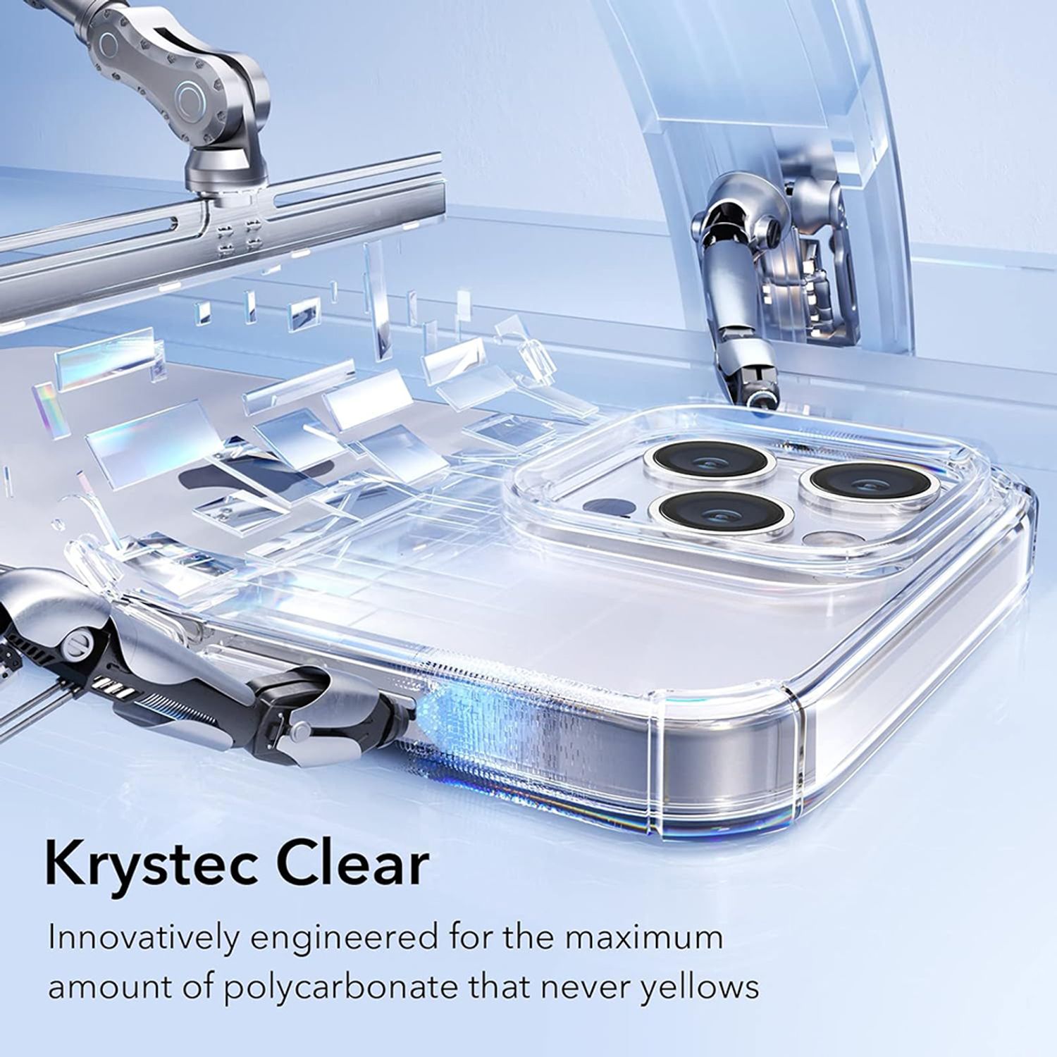 Husa de protectie telefon ESR, Krystec HaloLock, compatibila cu Apple iPhone 14 Pro Max, Transparent fotografia produsului View 3 L