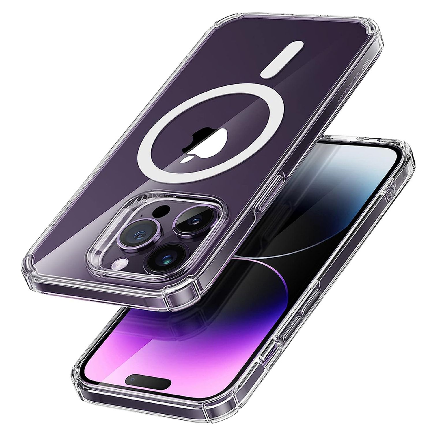 Husa de protectie telefon ESR, Krystec HaloLock, compatibila cu Apple iPhone 14 Pro Max, Transparent fotografia produsului View 2 L