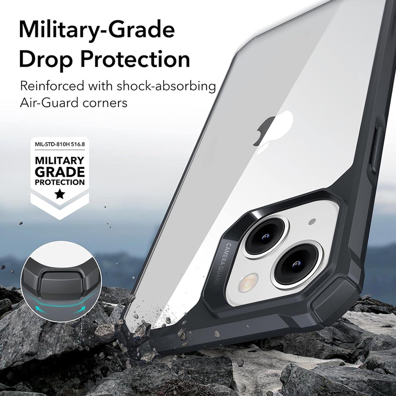 Husa de protectie telefon ESR, Air Armor, compatibila cu Apple iPhone 13 / 14, Transparent fotografia produsului View 4 L