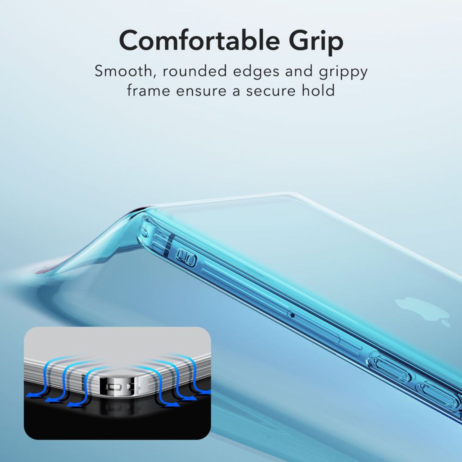 Husa de protectie telefon ESR, Ice Shield, compatibila cu Apple iPhone 13 / 14, Transparent fotografia produsului View 3 L