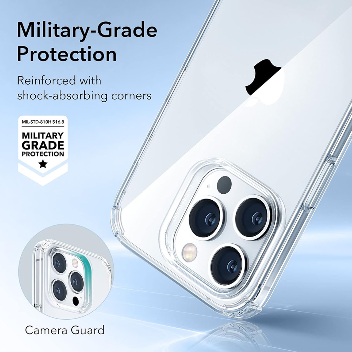 Husa de protectie telefon ESR, Krystec, compatibila cu Apple iPhone 14 Pro Max, Transparent fotografia produsului View 3 L