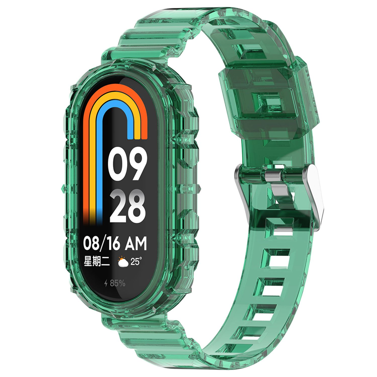 Curea ceas compatibila cu Xiaomi Mi Band 8 NFC, Verde - ES00727 fotografia produsului