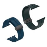 Curea ceas UIQ compatibila cu Apple Watch 1/2/3/4/5/6/7/8/9/SE/SE 2, 38/40/41mm, Albastru - ES00837 fotografia produsului View 5 S