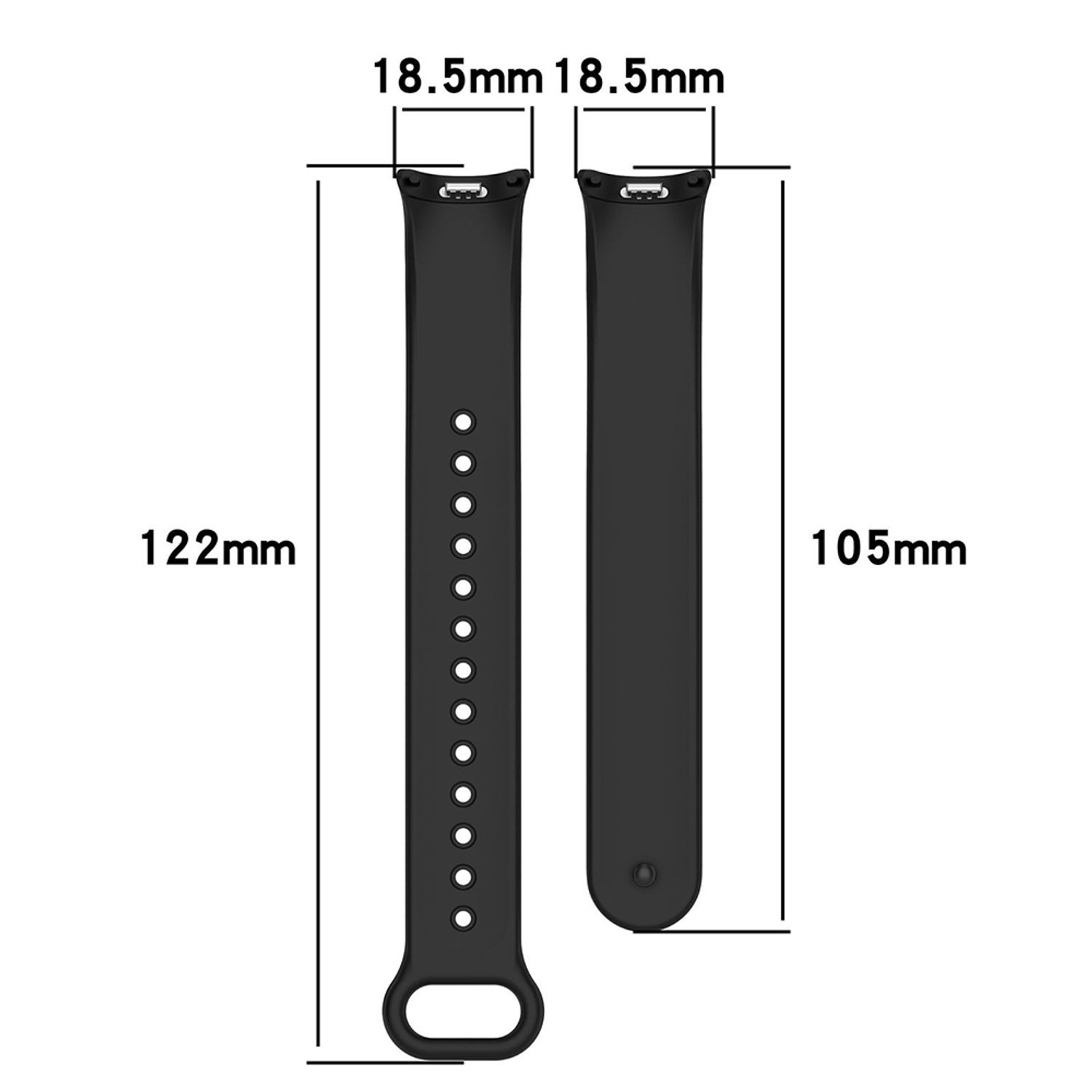 Curea ceas compatibila cu Xiaomi Mi Band 8 NFC, Rosu - ES00729 fotografia produsului View 5 L