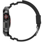 Set Carcasa Metal + Curea ceas UIQ, compatibila cu Apple Watch 7 / 8 / 9, 45mm, Gri - ES00806 fotografia produsului View 4 S
