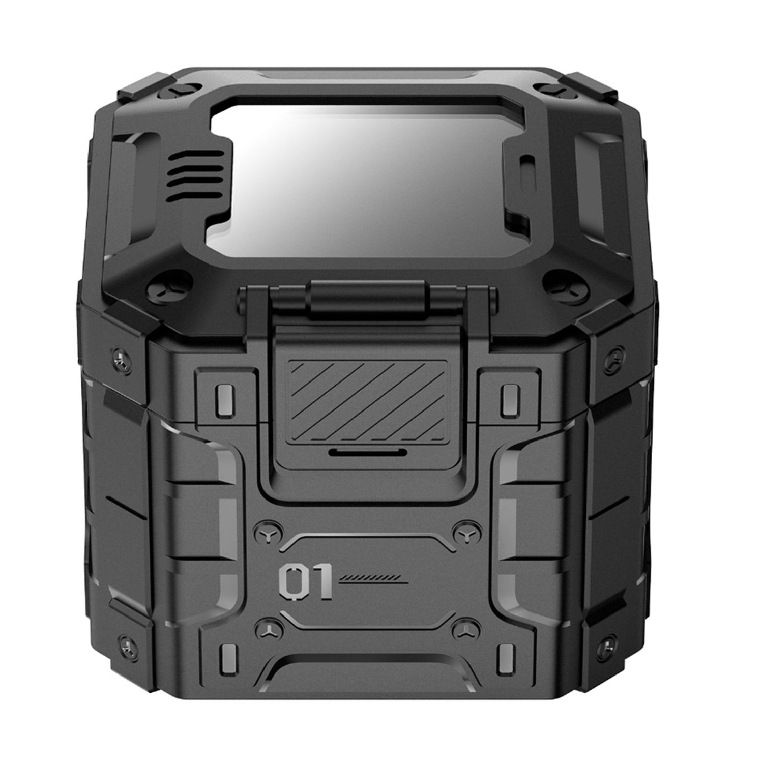 Set Carcasa Metal + Curea ceas UIQ, compatibila cu Apple Watch 7 / 8 / 9, 45mm, Gri - ES00806 fotografia produsului View 2 L