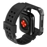 Set Carcasa Metal + Curea ceas UIQ, compatibila cu Apple Watch 7 / 8 / 9, 45mm, Gri - ES00806 fotografia produsului View 5 S