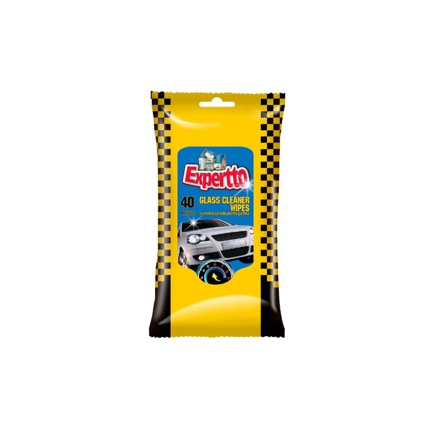 Servetele umede auto pentru parbriz, Expertto, 40 bucati/pachet fotografia produsului