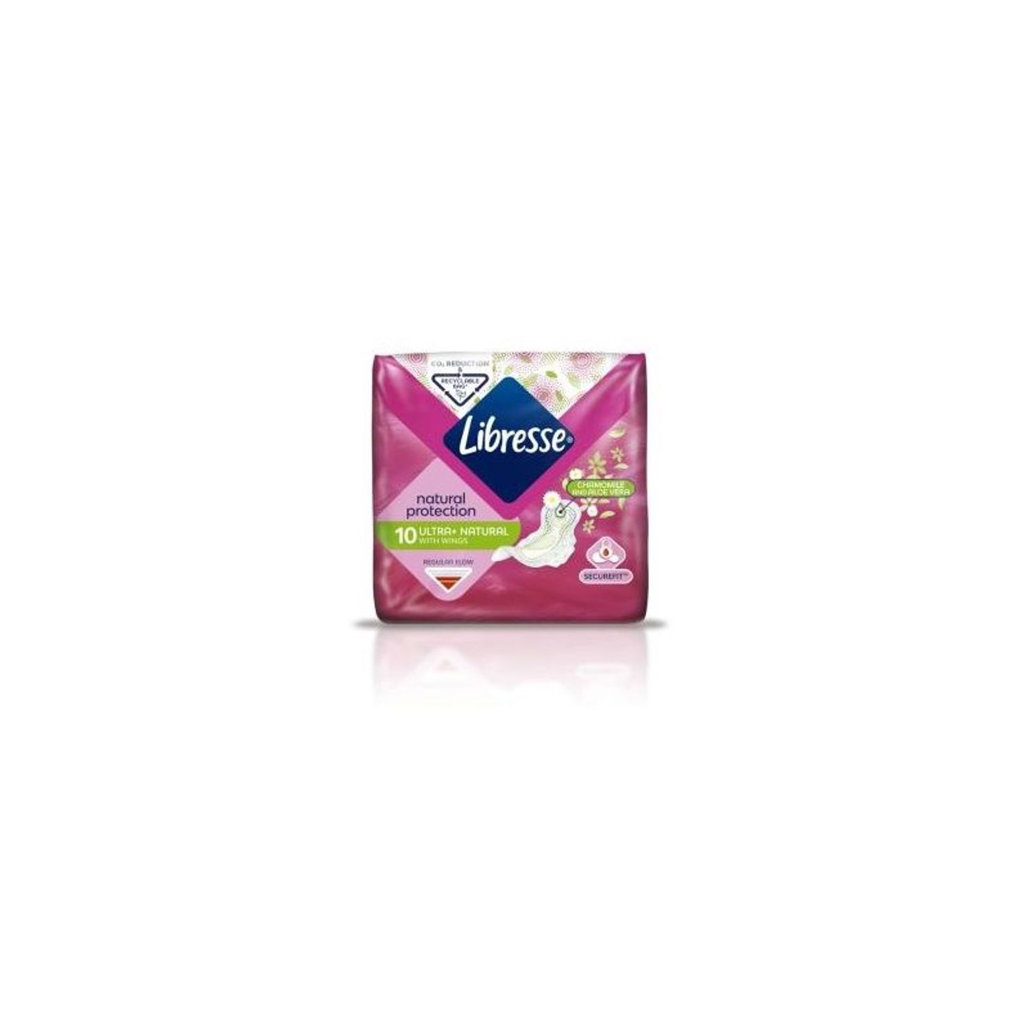 Absorbante, Libresse Ultra Normal Aloe Vera & Musetel, 10 buc/set fotografia produsului View 2 L