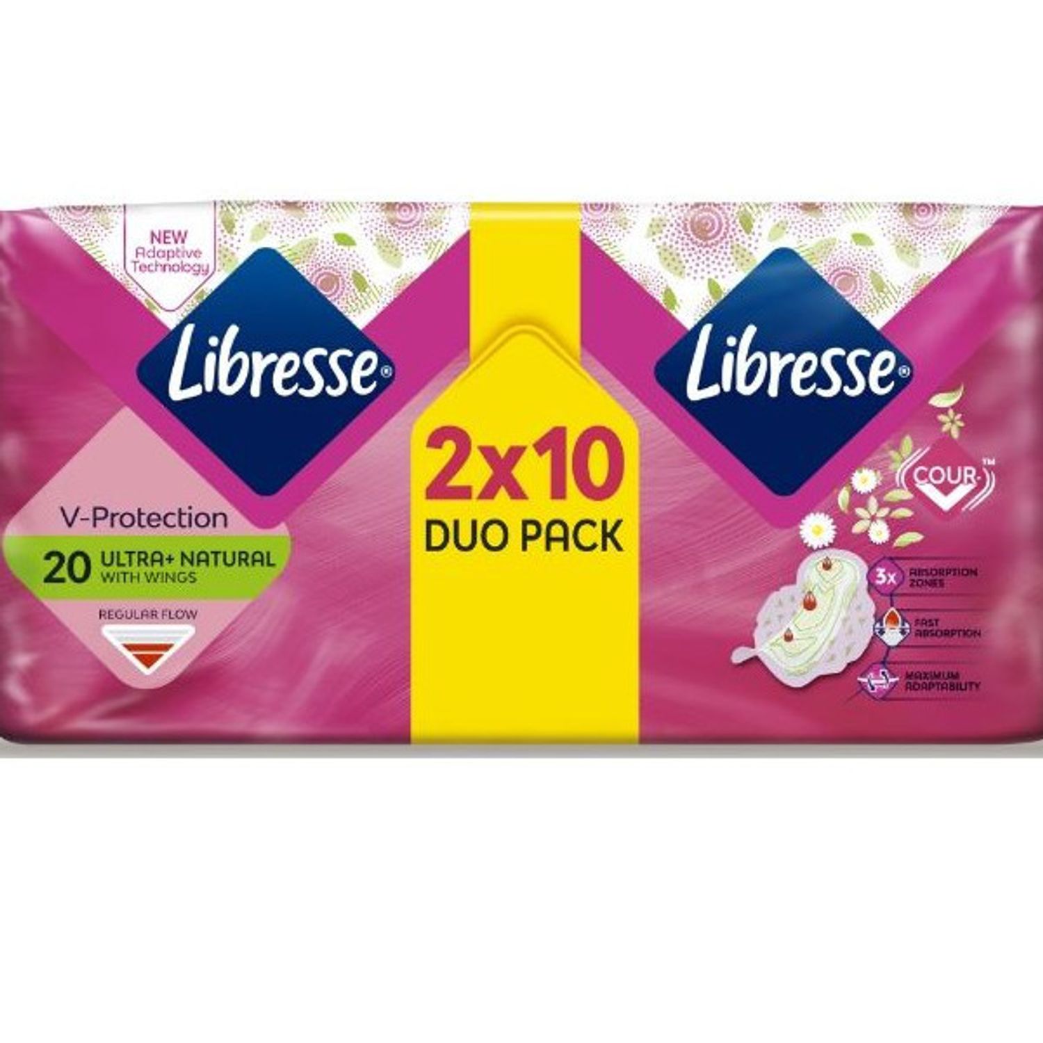 Absorbante Libresse Ultra Normal cu aloe vera & musetel, 20 bucati fotografia produsului View 7 L