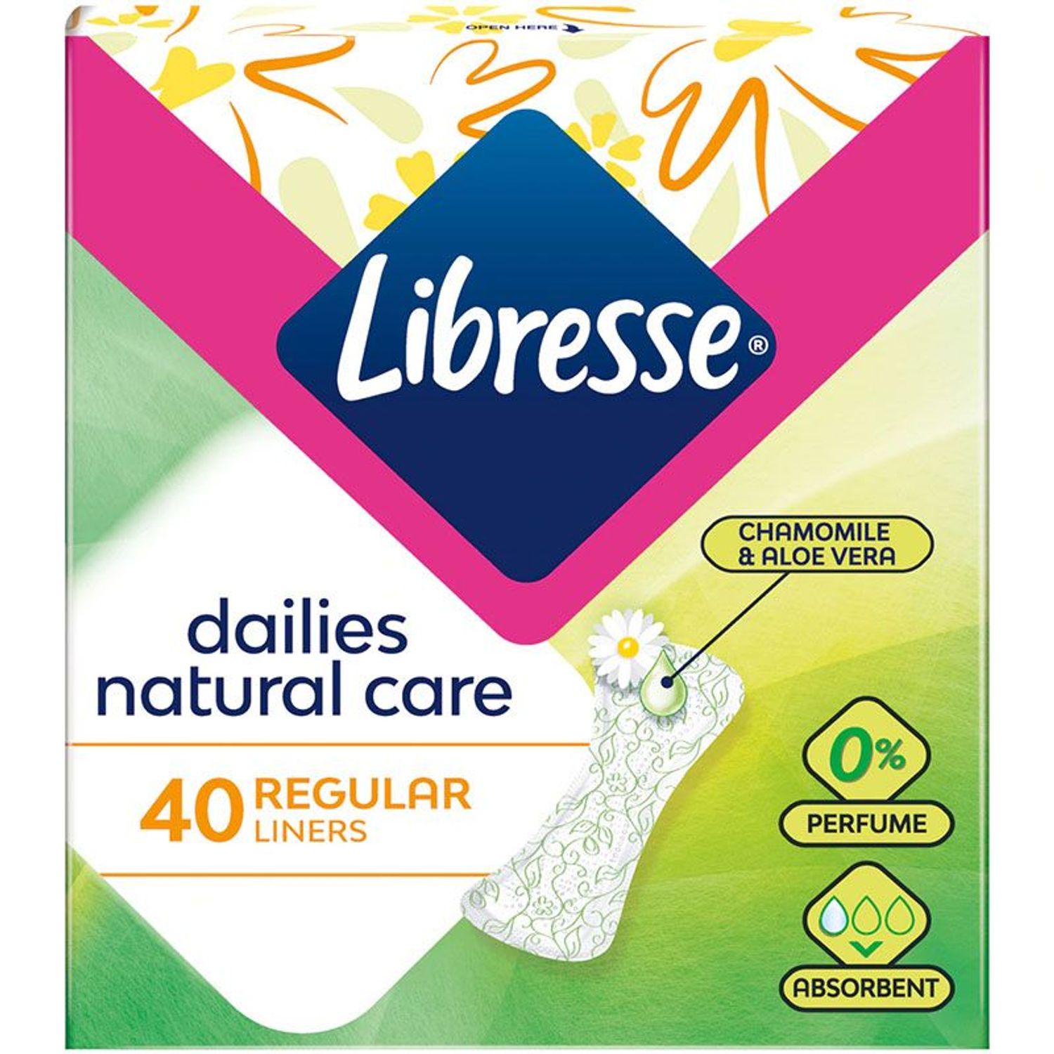 Absorbante zilnice Libresse Natural Care Normal, 40 bucati fotografia produsului