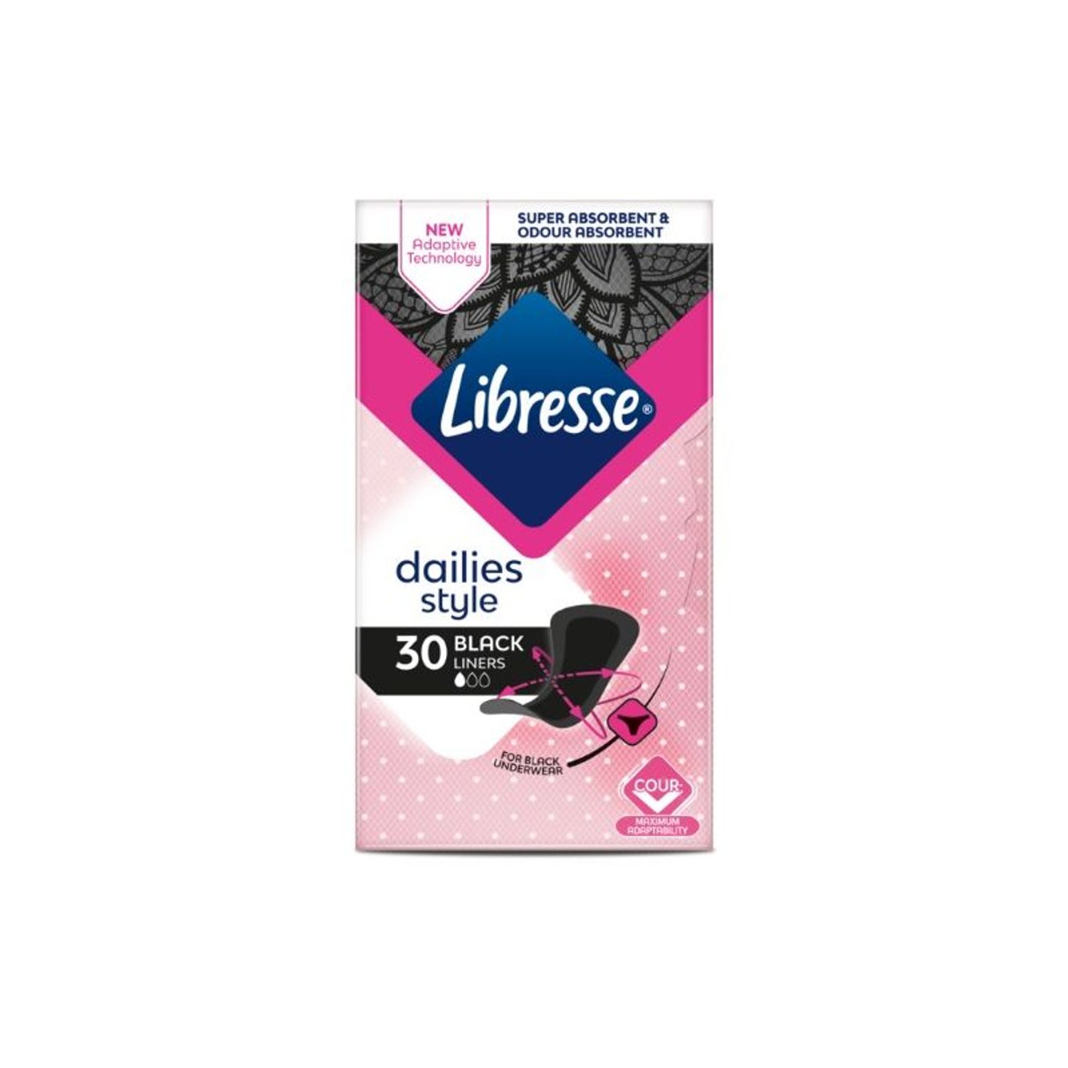 Absorbante zilnice Libresse Normal Black, 30 bucati fotografia produsului View 6 L