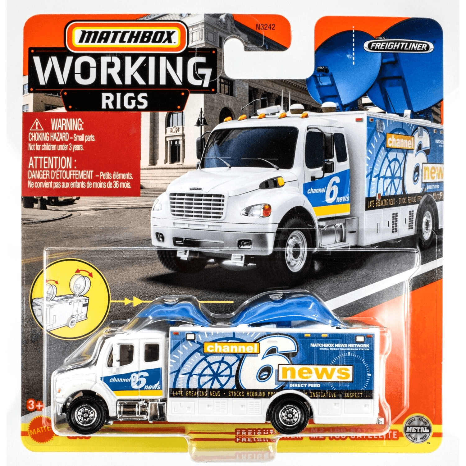 Masinuta Matchbox Working Rigs - Freightliner Satellite, scara 1:64 fotografia produsului