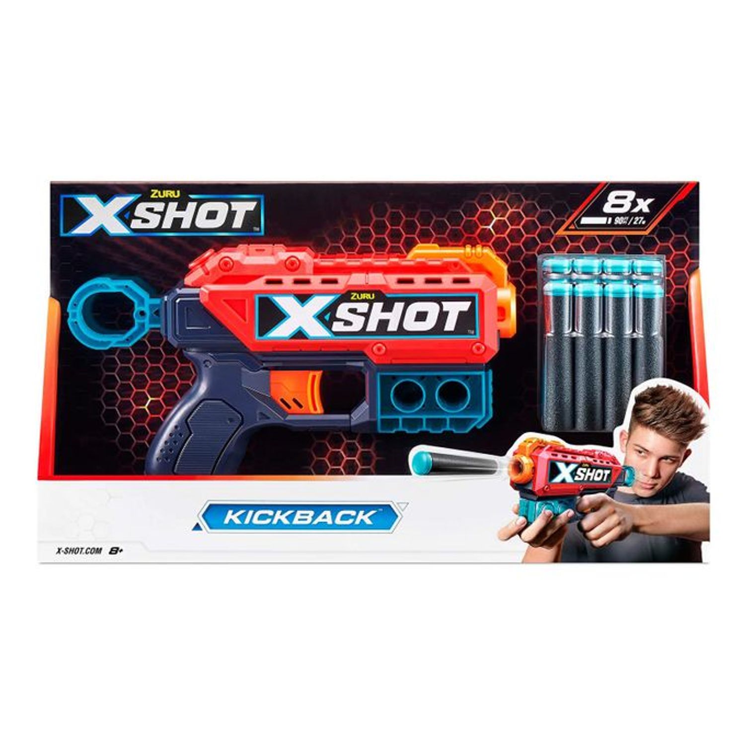 Arma de jucarie, X-Shot Kickback, 8 proiectile fotografia produsului