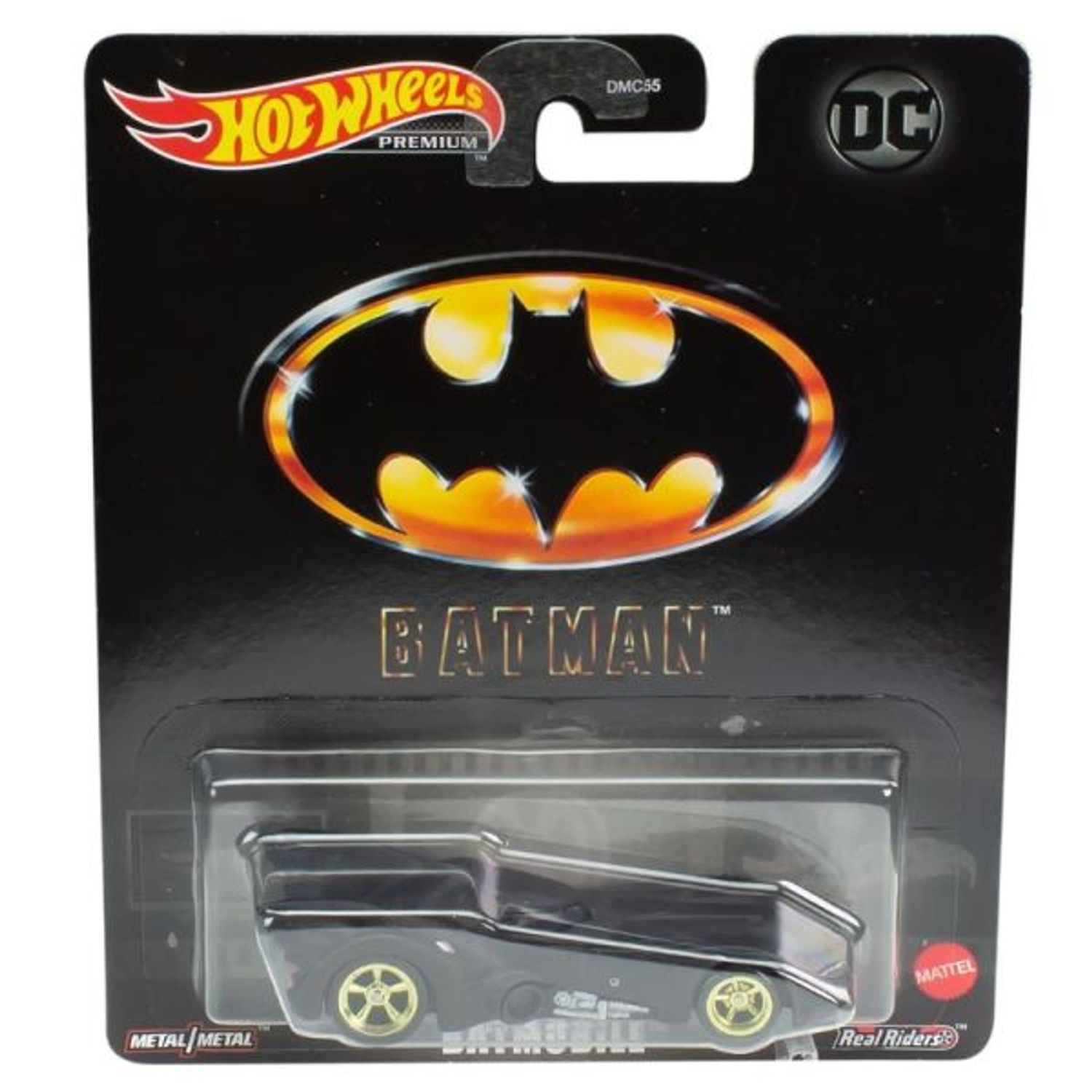 Masinuta Hot Wheels Premium, Batman, Batmobile, 1:64, Negru fotografia produsului
