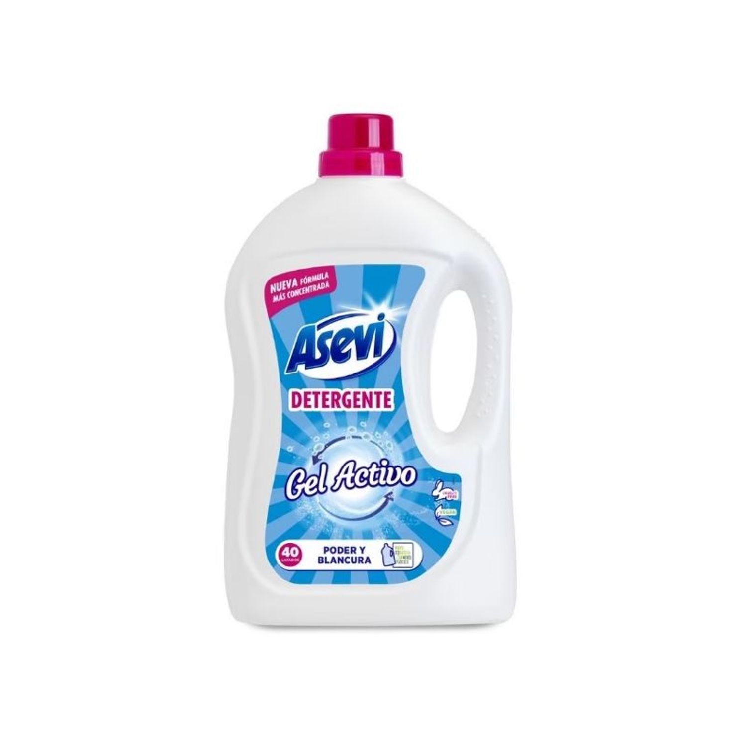 Detergent lichid Asevi Gel Activ 2.400 ml - 40 spalari fotografia produsului