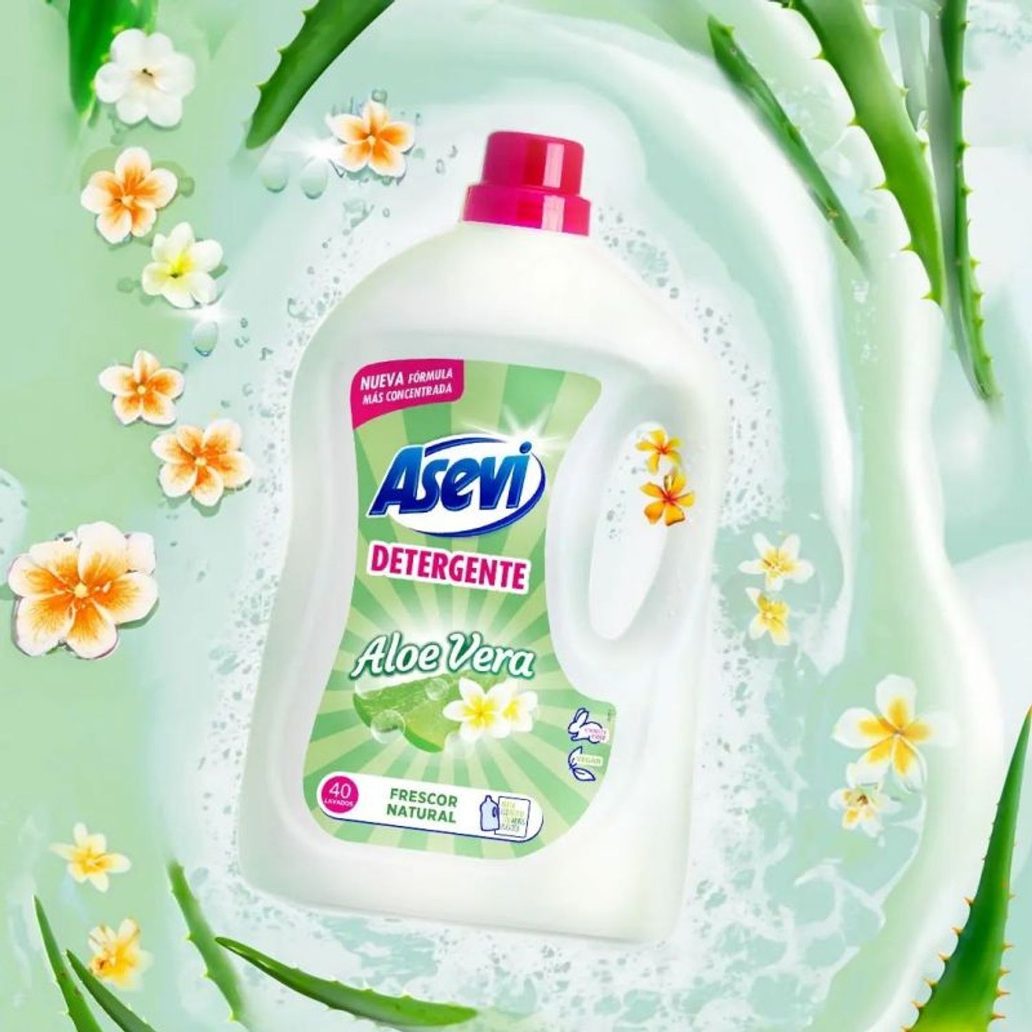 Detergent Gel Rufe Asevi Aloe Vera 2.28L fotografia produsului View 4 L