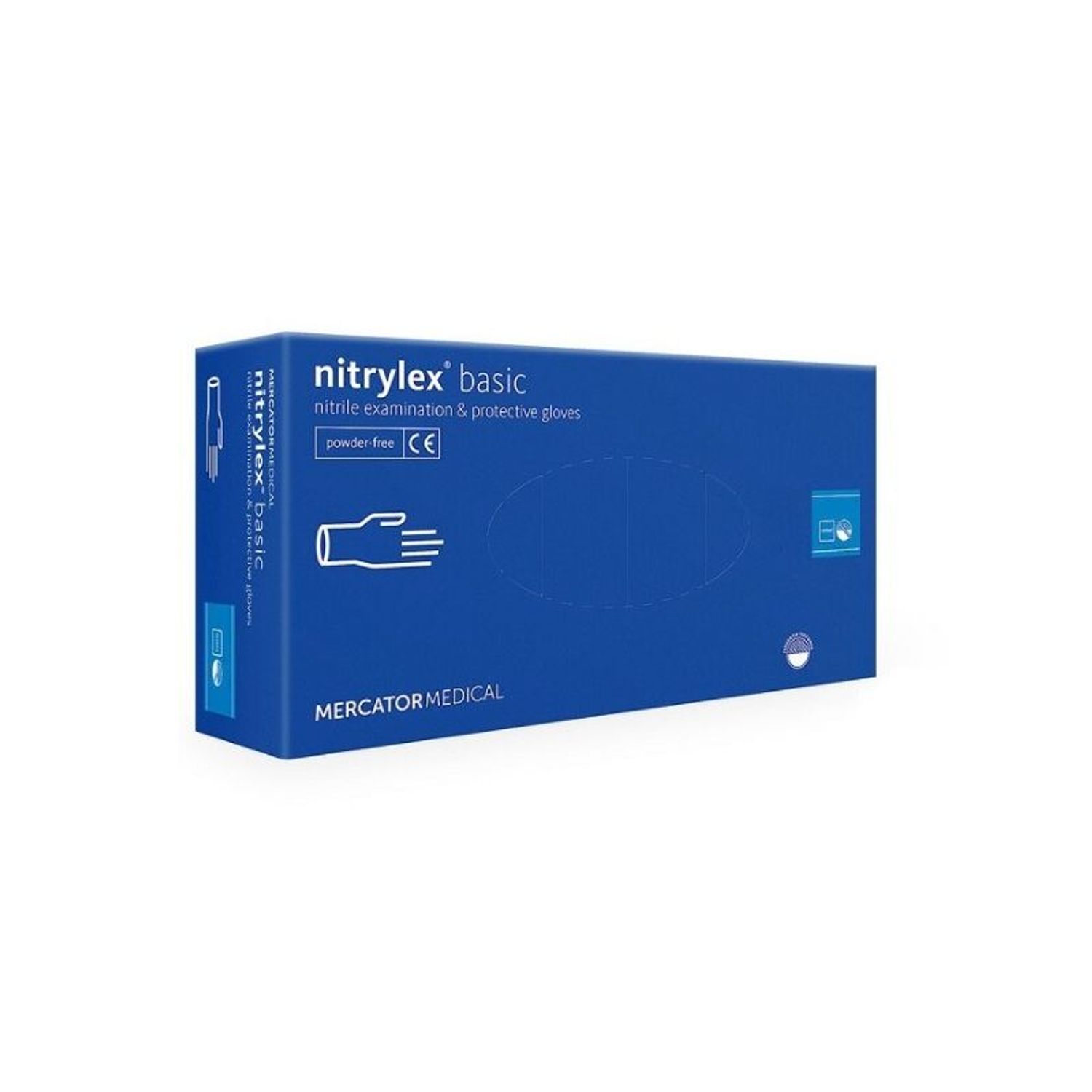 Set 100 bucati Manusi Nitrylex basic, Nitril, nepudrate, albastru inchis, marimea XL fotografia produsului View 2 L