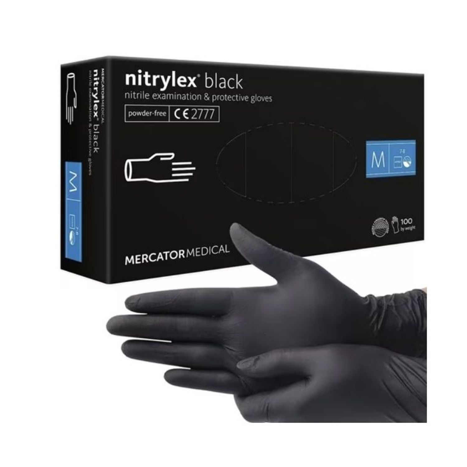Manusi unica folosinta Nitrylex negre marimea M fotografia produsului View 3 L