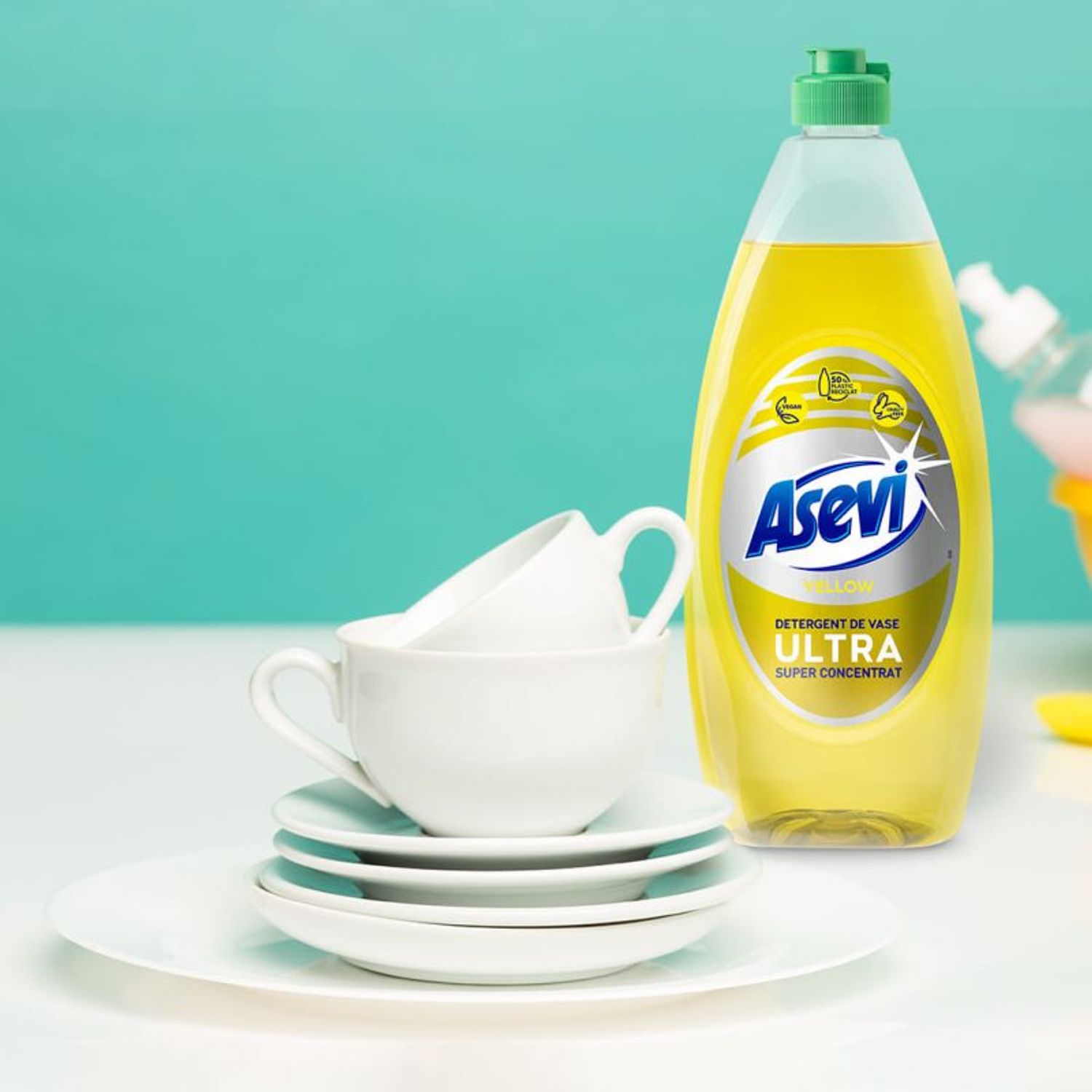 Detergent lichid vase, Asevi Ultra Yellow, 650 ml fotografia produsului