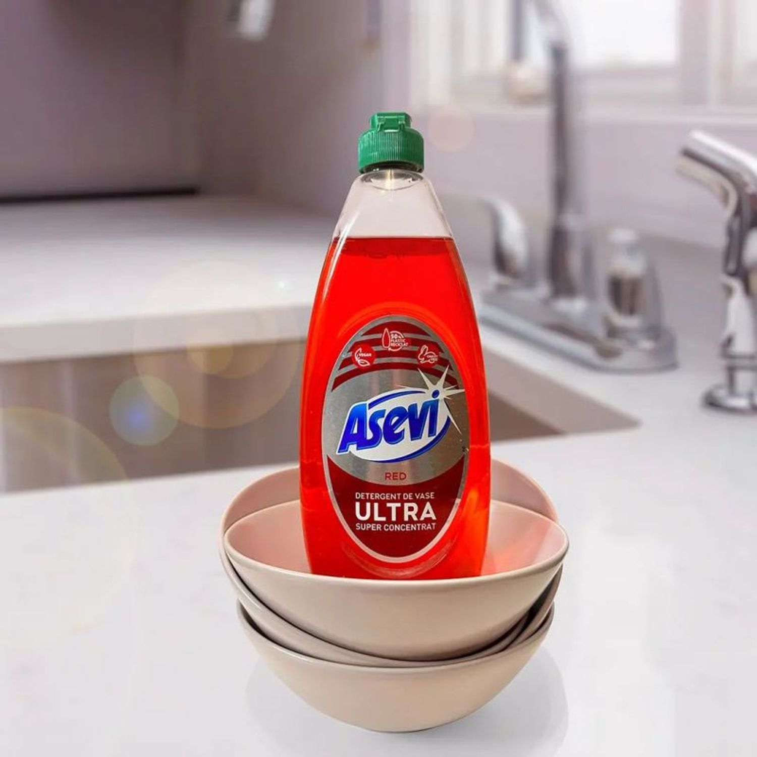 Detergent lichid vase, Asevi Ultra Red, 650 ml fotografia produsului