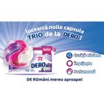 Detergent capsule Dero Trio Lavanda, 15 capsule, 15 spalari fotografia produsului View 2 S