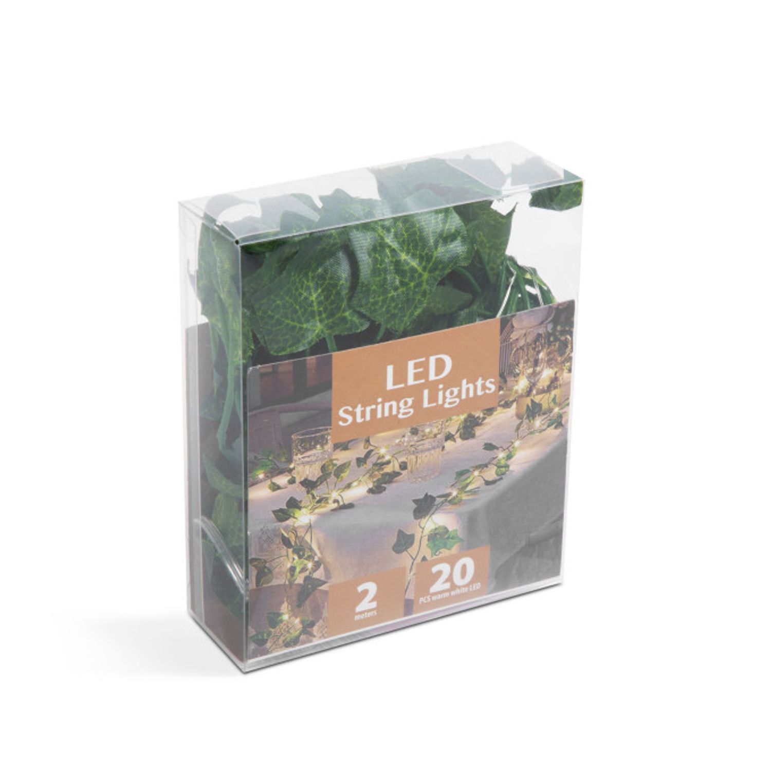 Decor LED de Crăciun, 20 LED-uri, 2 m, alb cald fotografia produsului
