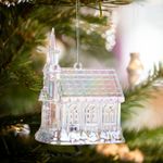 Ornament de Crăciun, biserică, acrilic, 75 x 100 x 60 mm fotografia produsului View 2 S