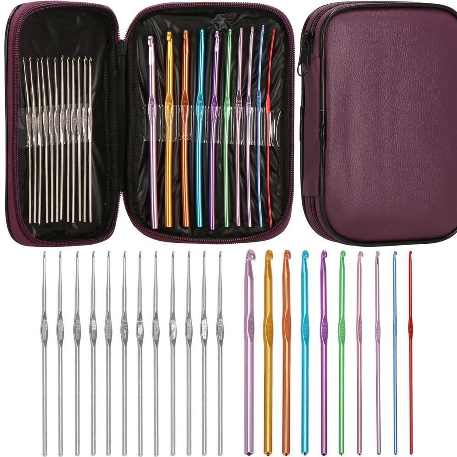 Crosete, multicolore, cu trusa, set 22 buc, 0.6-6.5 mm, Springos fotografia produsului View 4 L