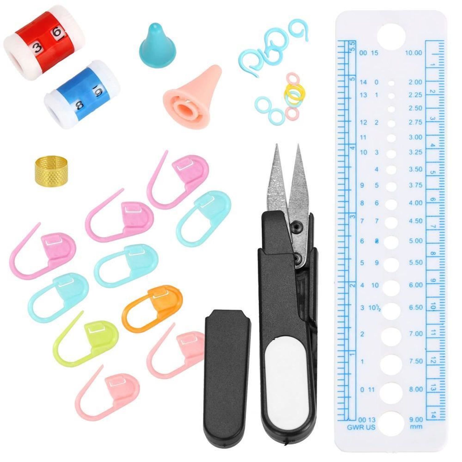 Crosete, multicolore, cu trusa si accesorii, set 100 buc, 0.6-6.5 mm, Springos fotografia produsului View 15 L